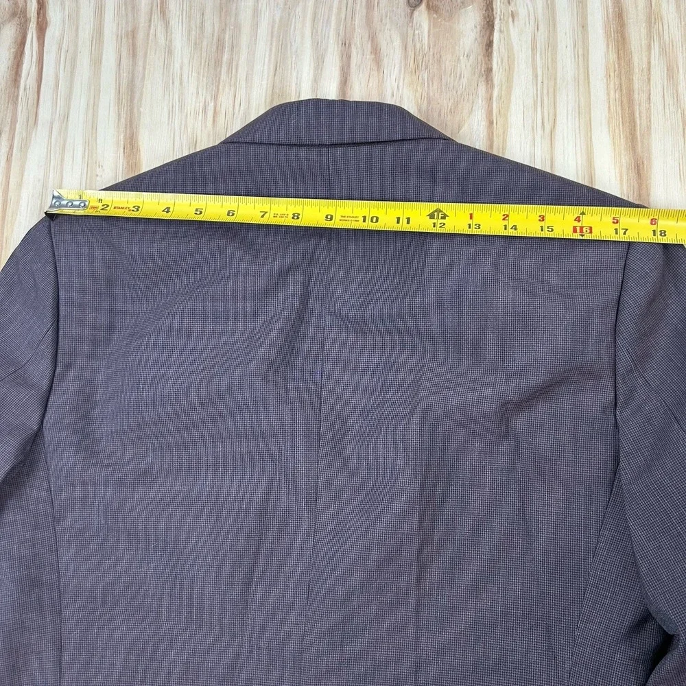 J. Crew Thompson Blazer Men 38R Maroon‎ Wool Blend Houndstooth Preppy